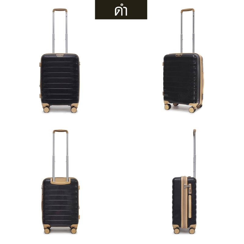 HQ LUGGAGE กระเป๋าเดินทาง PP 100% รุ่น Flora #5512X แข็งแรง ทนทาน น้ำหนักเบา มาพร้อมระบบล็อค 3 รหัส ปลอดภัยสูง 4 ล้อคู่ หมุน 360 องศา ขนาด 14, 20, 24, 28 นิ้ว เหมาะสำหรับการเดินทางทุกทริป ดีไซน์ทันสมัย