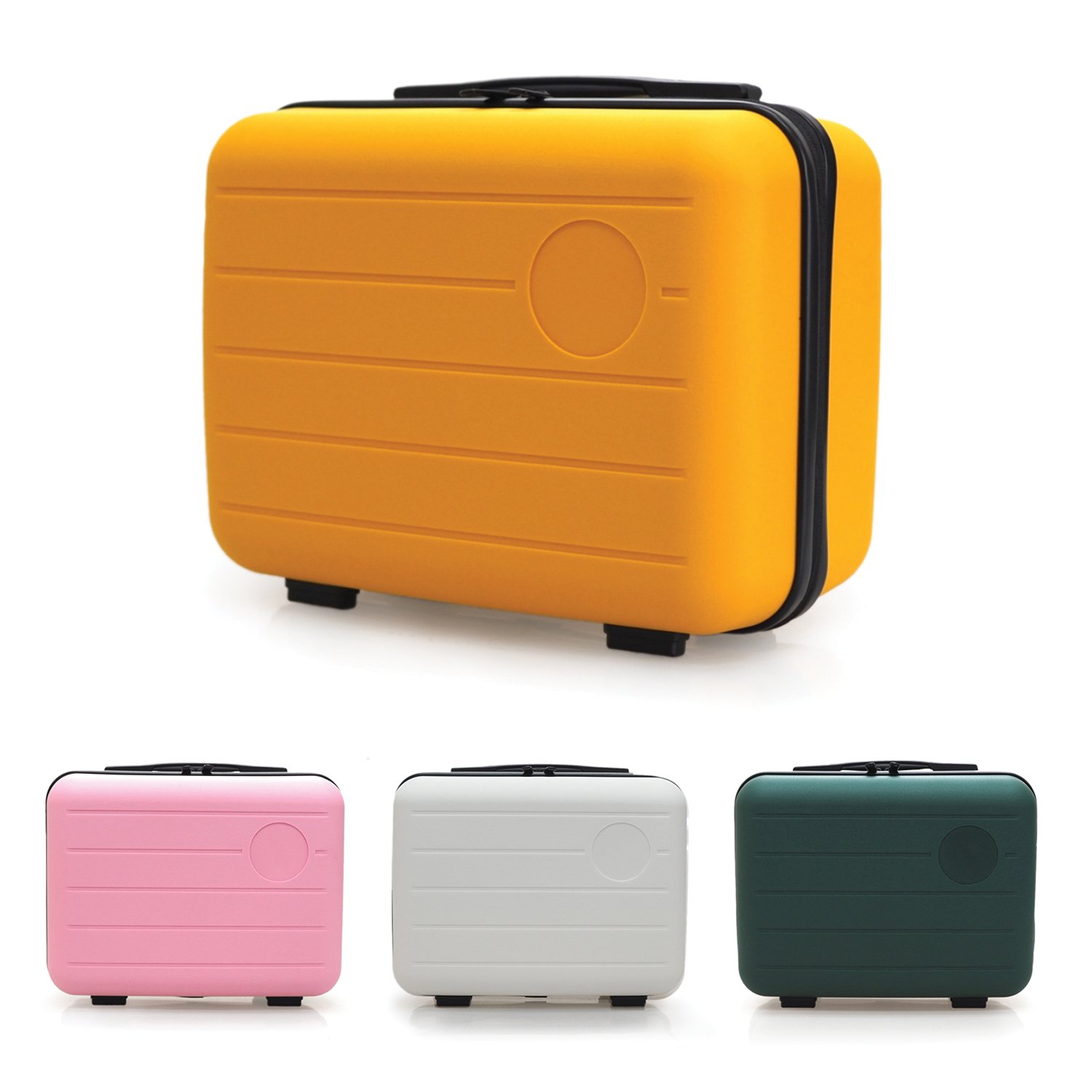 HQ LUGGAGE รุ่น 8801 กระเป๋าเดินทางแบบถือ ขนาด 14 นิ้ว ผลิตจากวัสดุ PP แข็งแรง ทนทาน หูหิ้วยางซิลิโคนช่วยลดแรงกดทับมือ น้ำหนักเบา พกพาสะดวก มีแถบยางสำหรับสอดคันชัก เหมาะกับการเดินทางขึ้นเครื่อง