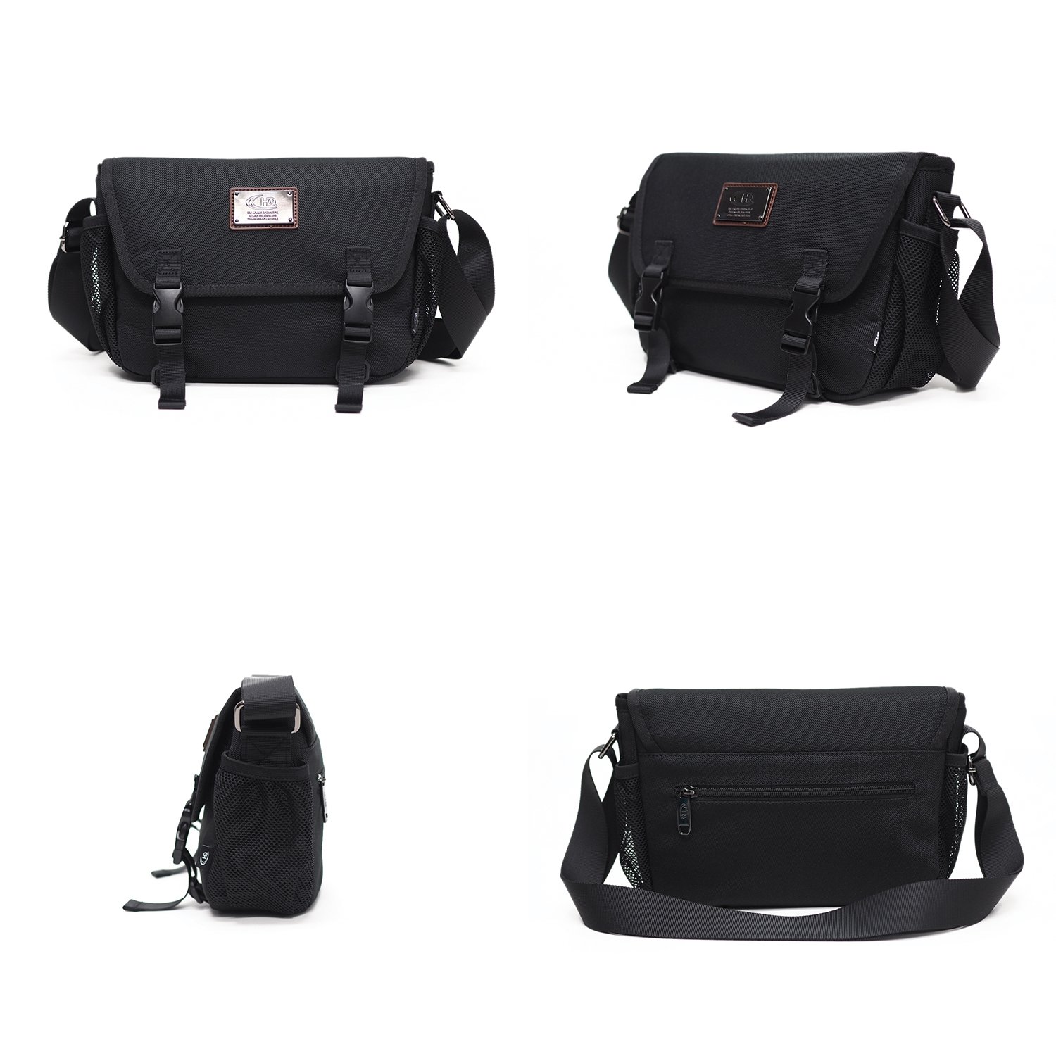 กระเป๋าสะพายข้าง HQ LUGGAGE รุ่น 3333 สีดำ ขนาดกะทัดรัด น้ำหนักเบา ผลิตจากผ้าโพลีเอสเตอร์ กันละอองน้ำ ดีไซน์เรียบคลาสสิค มาพร้อมช่องจัดเก็บหลากหลาย ทั้งช่องซิปหลัก ช่องหน้าพร้อมแถบเวลโคร และช่องหลัง ปรับสายสะพายได้ ตัวกระเป๋าบุ EVA Foam เพื่อป้องกันการกระแทก