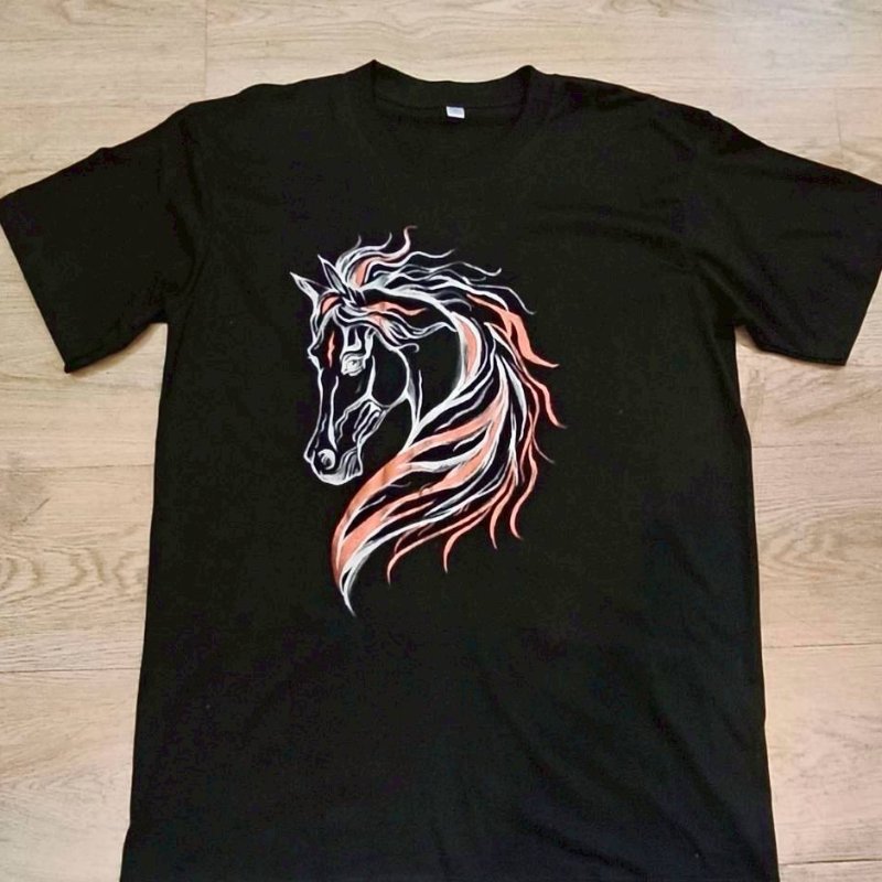 เสื้อดำเพ้นท์มือ PA1002 (สินค้าพรีออเดอร์)