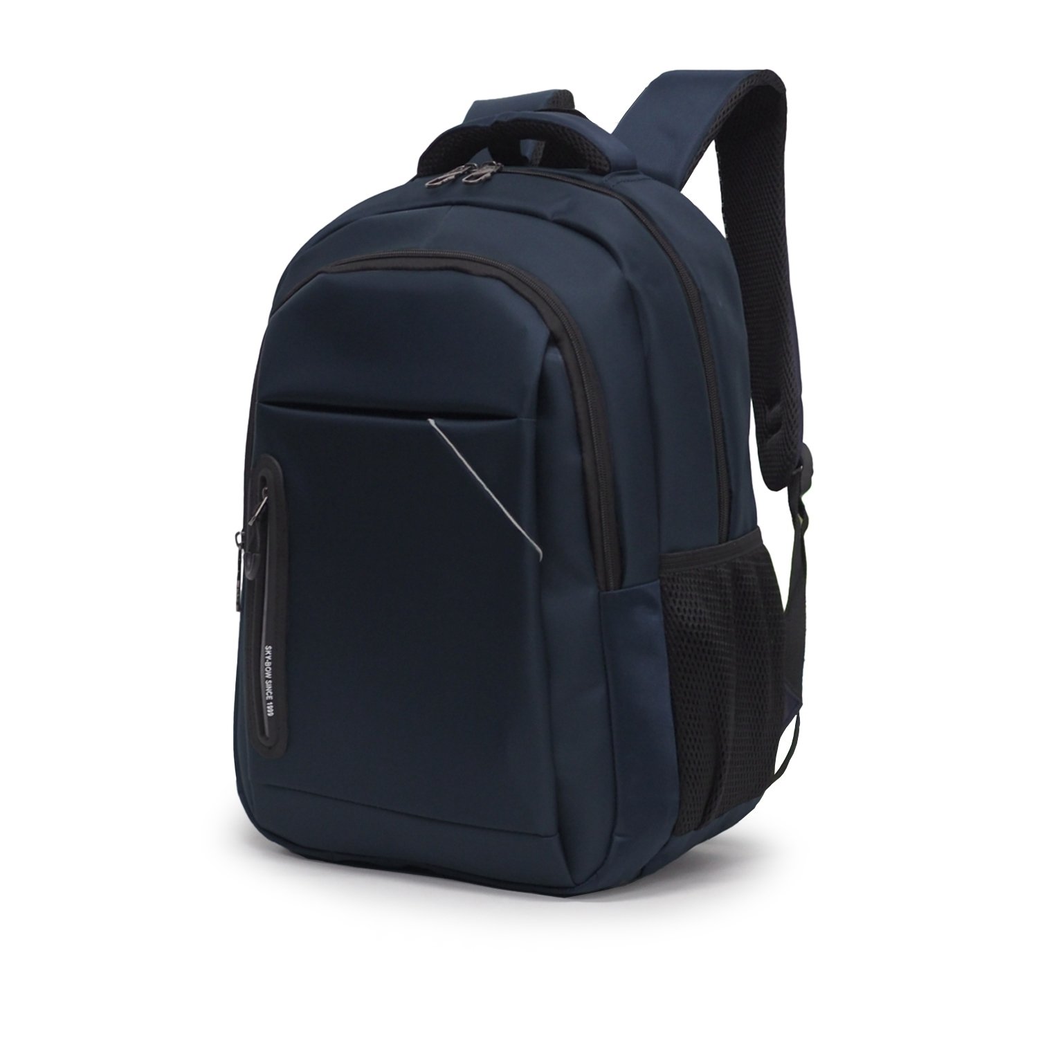 HQ LUGGAGE รุ่น 11143 (Sky-Bow) กระเป๋าเป้ใส่โน้ตบุ๊คขนาด 15 นิ้ว ดีไซน์เรียบหรู ผลิตจากผ้าโพลีเอสเตอร์หนา น้ำหนักเบา พกพาสะดวก บุฟองน้ำรองรับหลังและบ่า ช่วยลดแรงกดทับ พร้อมช่องใส่ของครบครัน