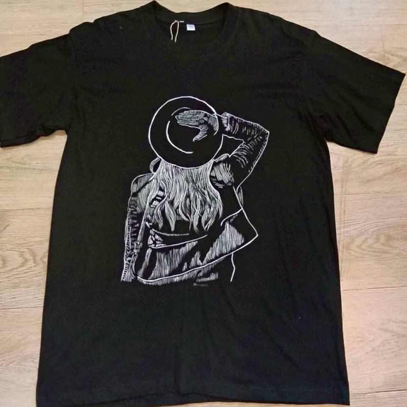 เสื้อดำเพ้นท์มือ  PA1001 (สินค้าพรีออเดอร์)