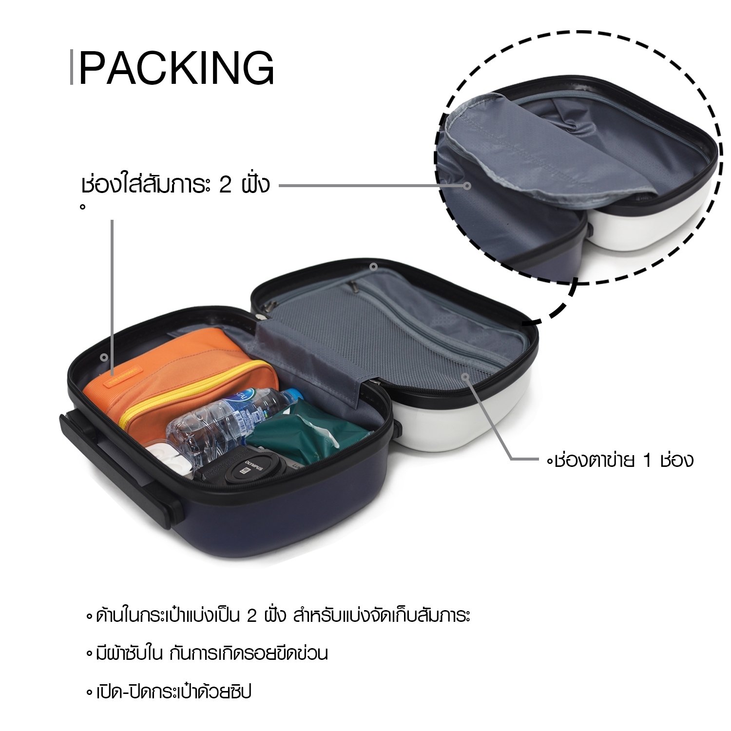 HQ LUGGAGE กระเป๋าเดินทางแบบถือ รุ่น 8804 ขนาด 13 นิ้ว ผลิตจากวัสดุ ABS+PC น้ำหนักเบา แข็งแรง ทนทาน พกพาสะดวก มีช่องแบ่งสัมภาระภายใน เหมาะสำหรับเดินทางใกล้หรือถือขึ้นเครื่อง