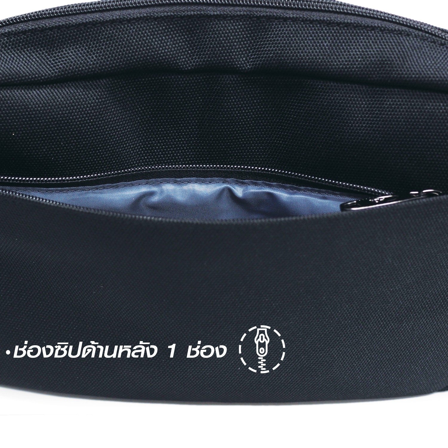 กระเป๋าสะพายข้าง HQ LUGGAGE รุ่น 3332 สีดำ ดีไซน์เรียบหรูสไตล์มินิมอล ผลิตจากผ้าโพลีเอสเตอร์คุณภาพดี กันละอองน้ำ น้ำหนักเบา ใช้งานสะดวกด้วยช่องจัดเก็บหลากหลาย สายสะพายปรับได้ ตัวกระเป๋าบุ EVA Foam ช่วยป้องกันการกระแทก