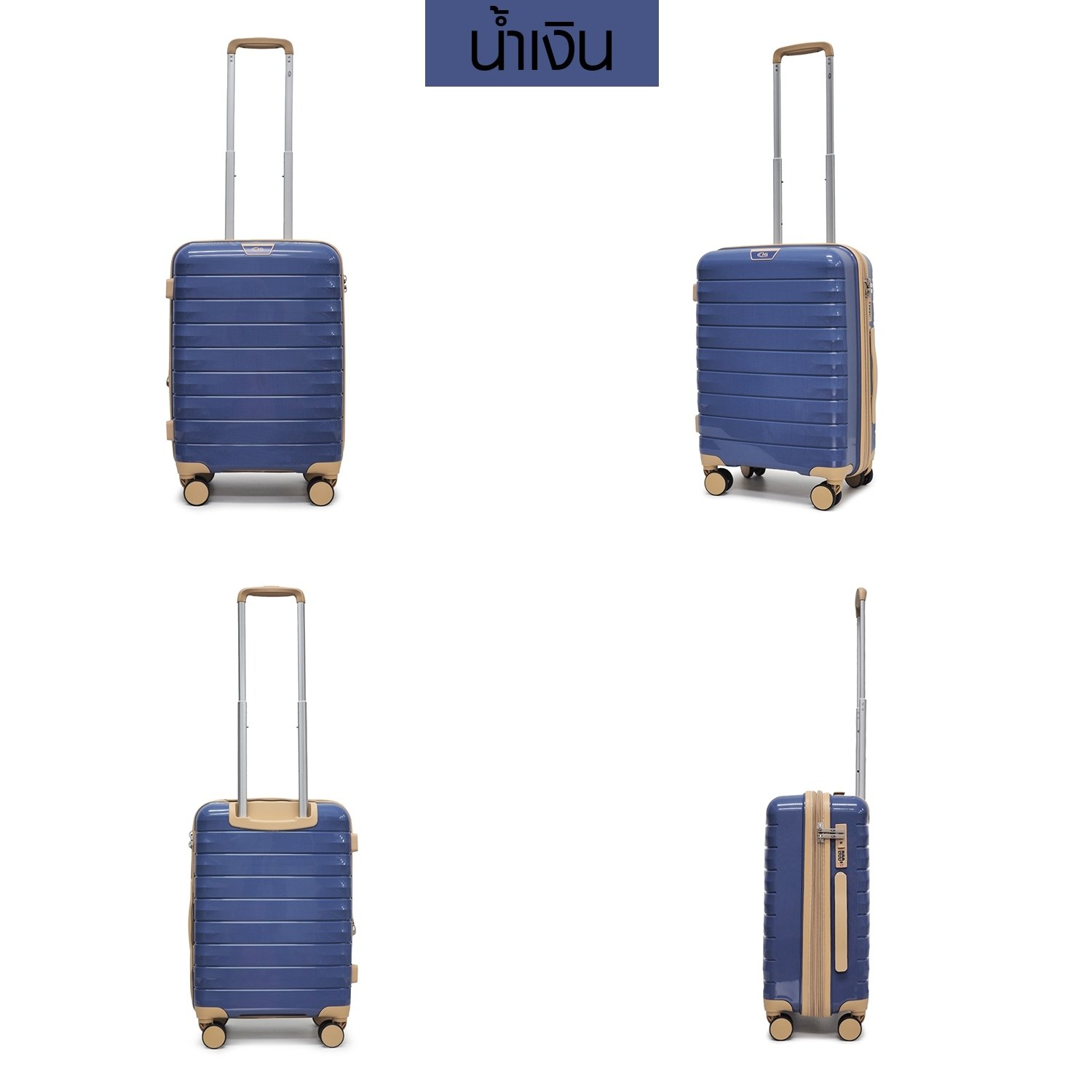 HQ LUGGAGE กระเป๋าเดินทาง PP 100% รุ่น Flora #5512X แข็งแรง ทนทาน น้ำหนักเบา มาพร้อมระบบล็อค 3 รหัส ปลอดภัยสูง 4 ล้อคู่ หมุน 360 องศา ขนาด 14, 20, 24, 28 นิ้ว เหมาะสำหรับการเดินทางทุกทริป ดีไซน์ทันสมัย