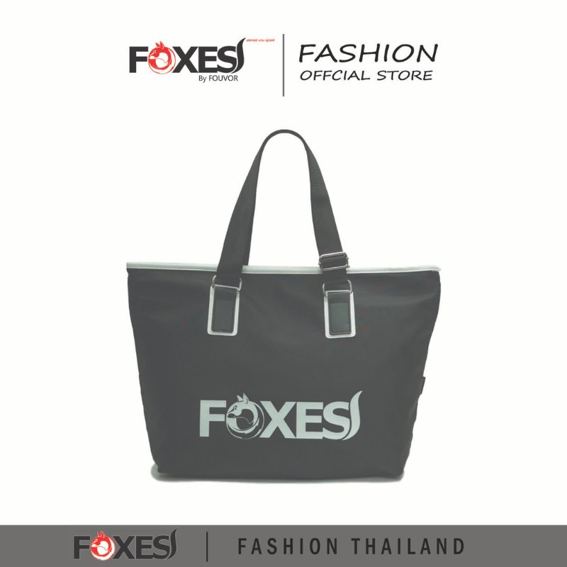FOXES กระเป๋าสะพายข้าง กระเป๋าผ้า รุ่น B3312 (สีดำ)