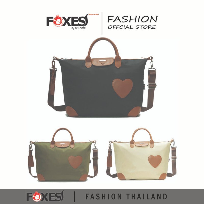 FOXES กระเป๋าสะพายข้าง กระเป๋าถือ กระเป๋าผ้า รุ่น B3314