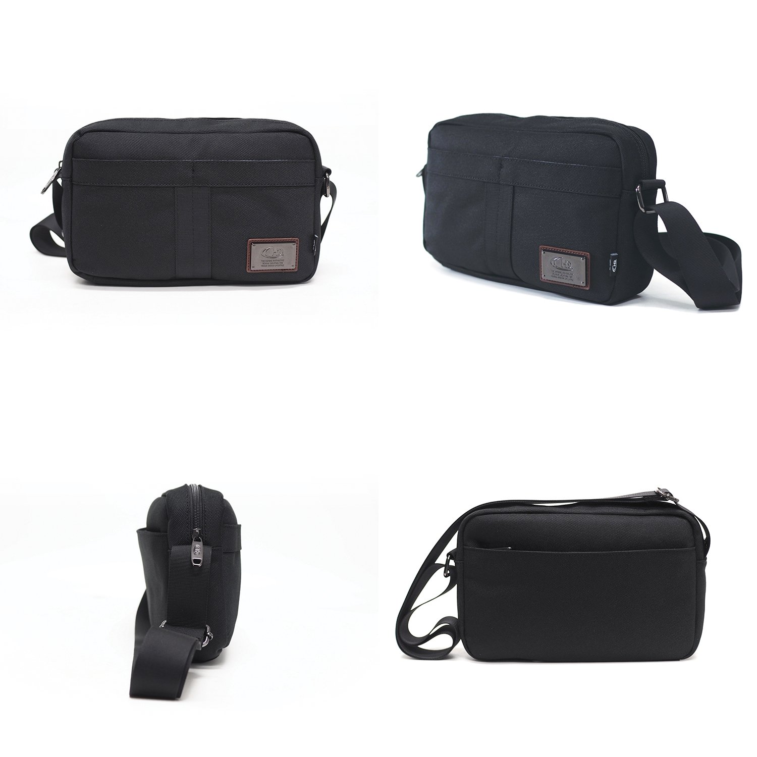 กระเป๋าสะพายข้าง HQ LUGGAGE รุ่น 3332 สีดำ ดีไซน์เรียบหรูสไตล์มินิมอล ผลิตจากผ้าโพลีเอสเตอร์คุณภาพดี กันละอองน้ำ น้ำหนักเบา ใช้งานสะดวกด้วยช่องจัดเก็บหลากหลาย สายสะพายปรับได้ ตัวกระเป๋าบุ EVA Foam ช่วยป้องกันการกระแทก