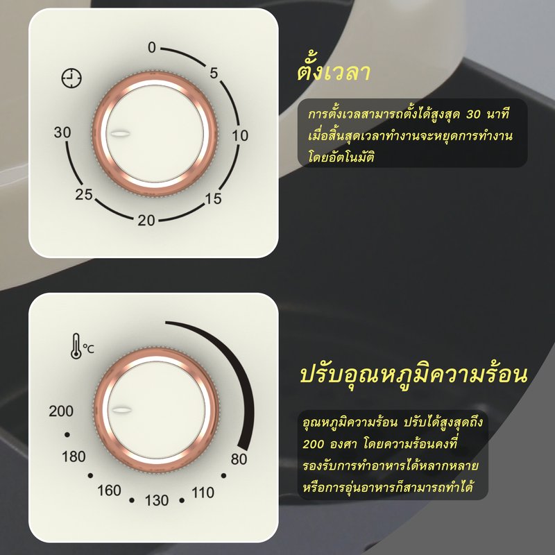 กำลังไฟฟ้า 1200w วัตต์
แรงดันไฟฟ้า (V): 220V / 50Hz •
ขนาดความจุ 3.2 ลิตร  • 
เทคโนโลยีอบลมร้อนด้วยความร้อนที่คงที่ และสม่ำเสมอ  • 
อุณหภูมิกระจายทั่วถึงทำให้อาหารเสร็จไวขึ้น  • 
ตระแกรงใส่อาหารเคลือบ Non-Stick ไม่ติดเศษาหาร  • 
สามารถถอดแยกออกจากเครื่องได้ สะดวกต่อการทำความสะอาด • 
ในการปรุงอาหาร โดยไม่ต้องใช้น้ำมัน และไม่มีควัน  • 
ออกแบบประดุจดังเฟอร์นิเจอร์ตกแต่งชั้นดี