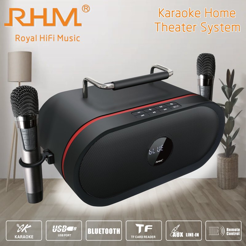 ลำโพงบลูทูธ RHM S-6 กำลังวัตต์แท้(30 วัตต์/RMS) ลำโพงบลูทูธแท้ ลำโพงไร้สายและบลูทูธ ลำโพงคาราโอเกะโทรศัพท์มือถือแบบพกพา ลำโพงคาราโอเกะ KARAOKE SPEAKER