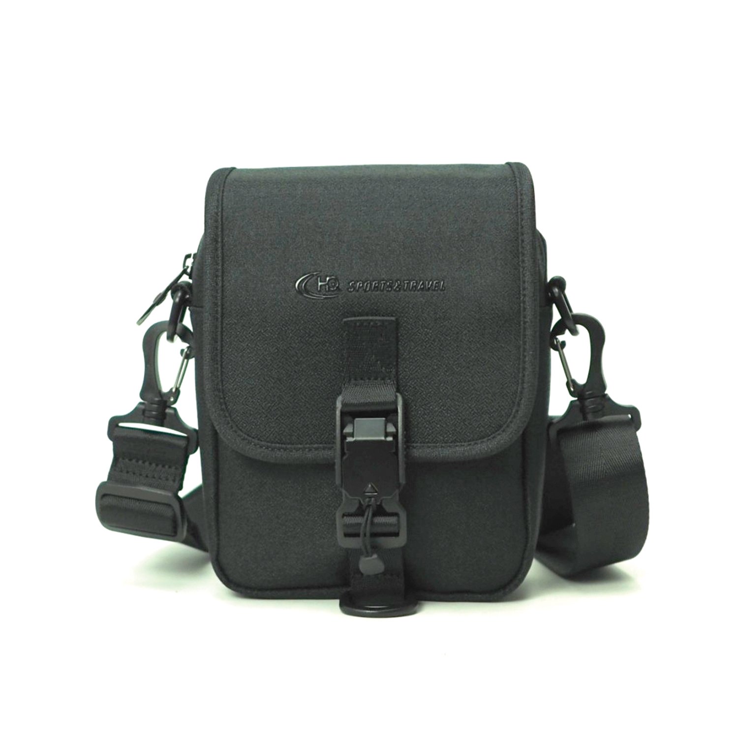 กระเป๋าสะพายข้าง HQ LUGGAGE รุ่น B3310 ขนาดกะทัดรัด ดีไซน์เรียบหรู ผลิตจากผ้าโพลีเอสเตอร์กันน้ำ 100% พร้อมสายไนลอนแข็งแรง เปิด-ปิดด้วยตัวล็อคแม่เหล็ก ช่องซิปกันน้ำ และบุ EVA Foam กันกระแทกในตัว เหมาะสำหรับใช้งานทุกวัน