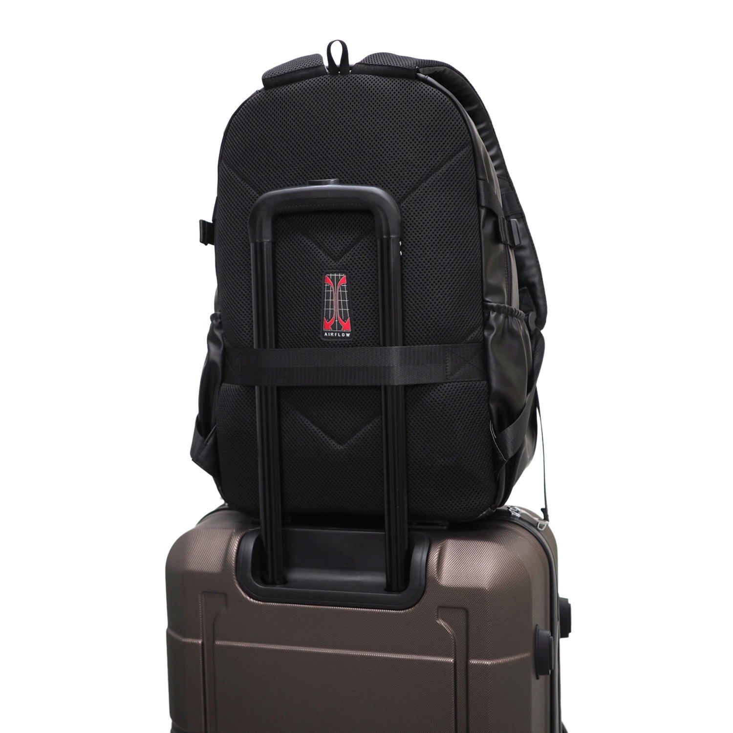 กระเป๋าเป้ HQ LUGGAGE รุ่น P9999 ดีไซน์เรียบหรู ผลิตจากผ้าโพลีเอสเตอร์เคลือบ PU/PVC กันน้ำ แข็งแรง ทนทาน ใส่โน้ตบุ๊คได้ถึง 16 นิ้ว พร้อมช่องเก็บ iPad, ปากกา, ร่ม และของใช้อื่น ๆ เหมาะสำหรับพกพาไปทำงานหรือเดินทาง