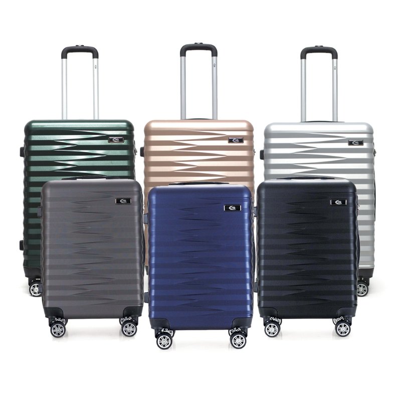 HQ LUGGAGE กระเป๋าเดินทาง ABS 4 ล้อคู่ กุญแจล็อค 3 รหัส รุ่น 8864 ขนาด 20/24นิ้ว