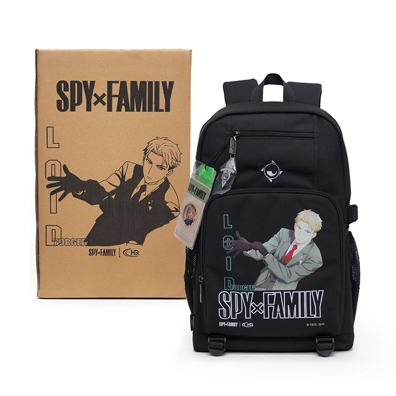HQ LUGGAGE | SPYxFAMILY กระเป๋าเป้ โน้ตบุ๊ค ผ้า Recycled Polyester รุ่น SF003 (สีดำ)