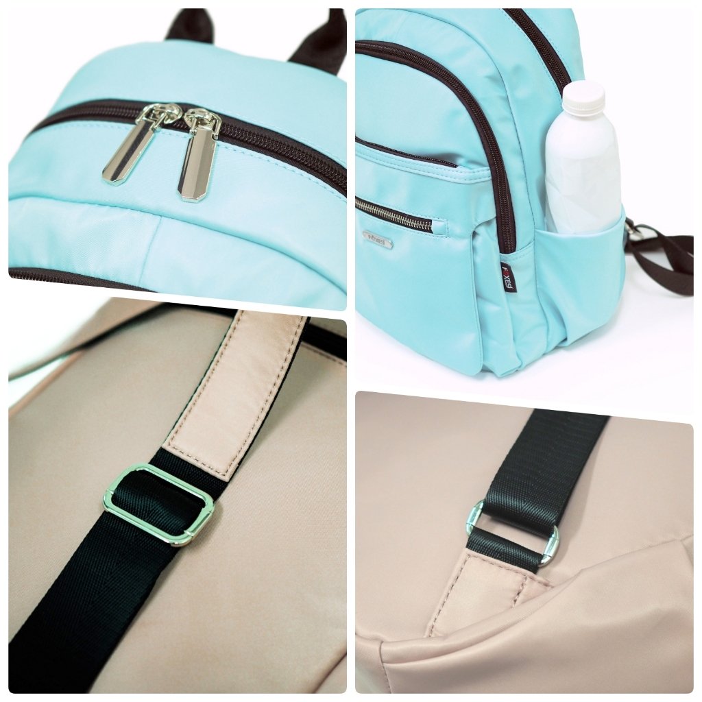 กระเป๋าเป้ผู้หญิง FOXES รุ่น 2978-11B ผลิตจากผ้าไนลอน กันน้ำ ดีไซน์ทันสมัย มีช่องซิปหลายจุด ใส่แท็บเล็ตได้ถึง 7 นิ้ว พร้อมสายสะพายปรับได้ เหมาะทั้งใช้เที่ยวและใช้ประจำวัน