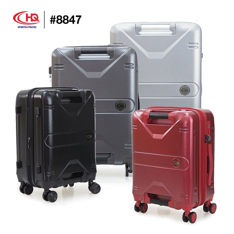 HQ LUGGAGE กระเป๋าเดินทาง ซิปกันเจาะ 4ล้อคู่ ระบบล็อคมาตรฐาน TSA รุ่น 8847